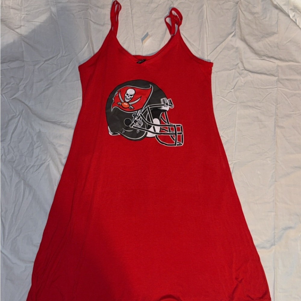 Red Maxi Dress with Graphic Design